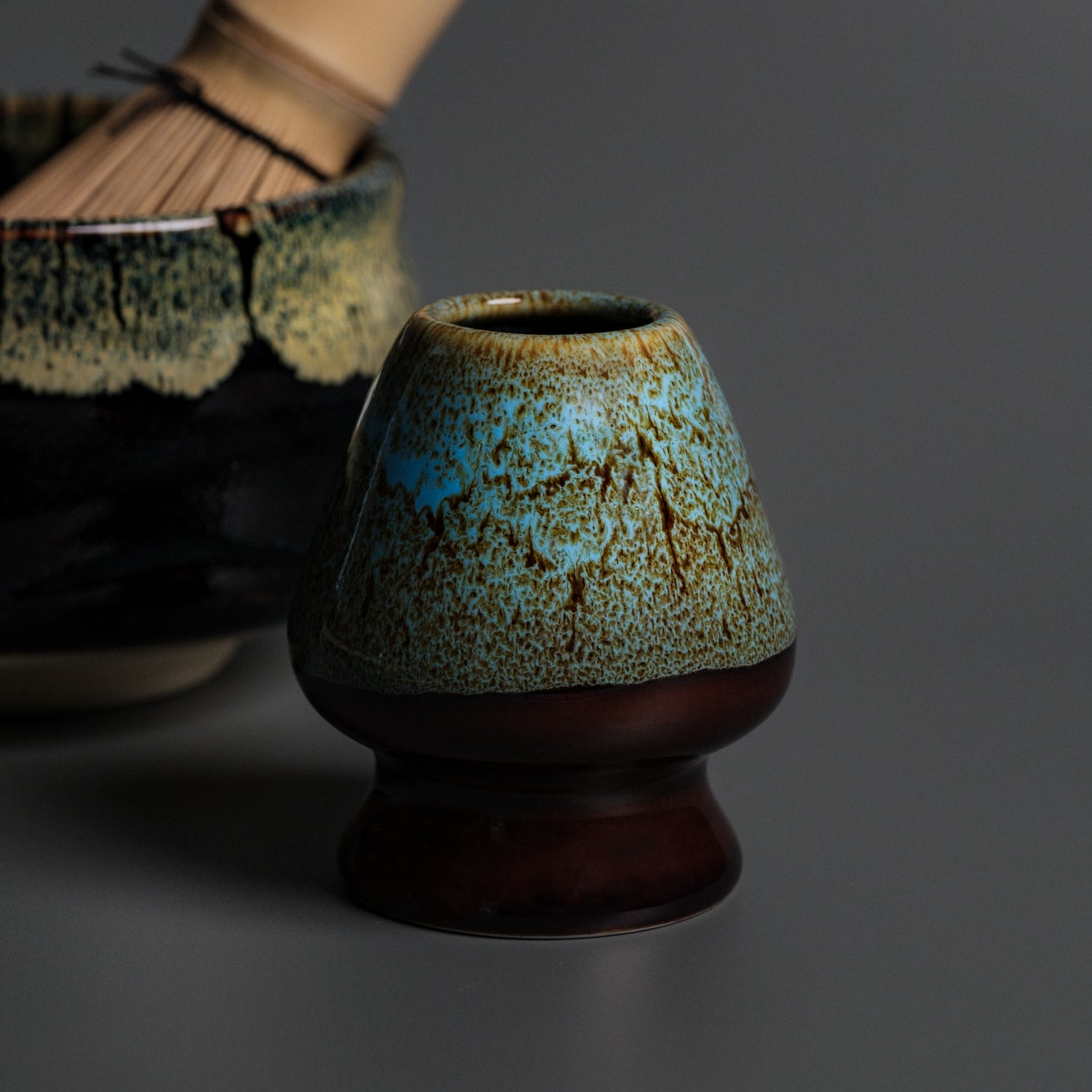 Matchavispställ – Grönmelerad