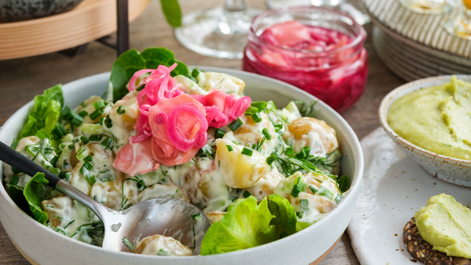 Potatissallad med umeboshi-picklad ingefära