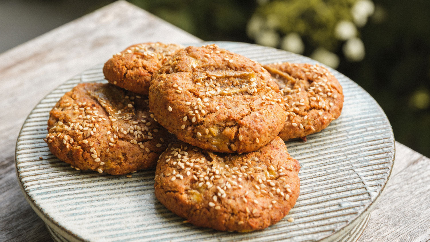 Tahini- och banan cookie