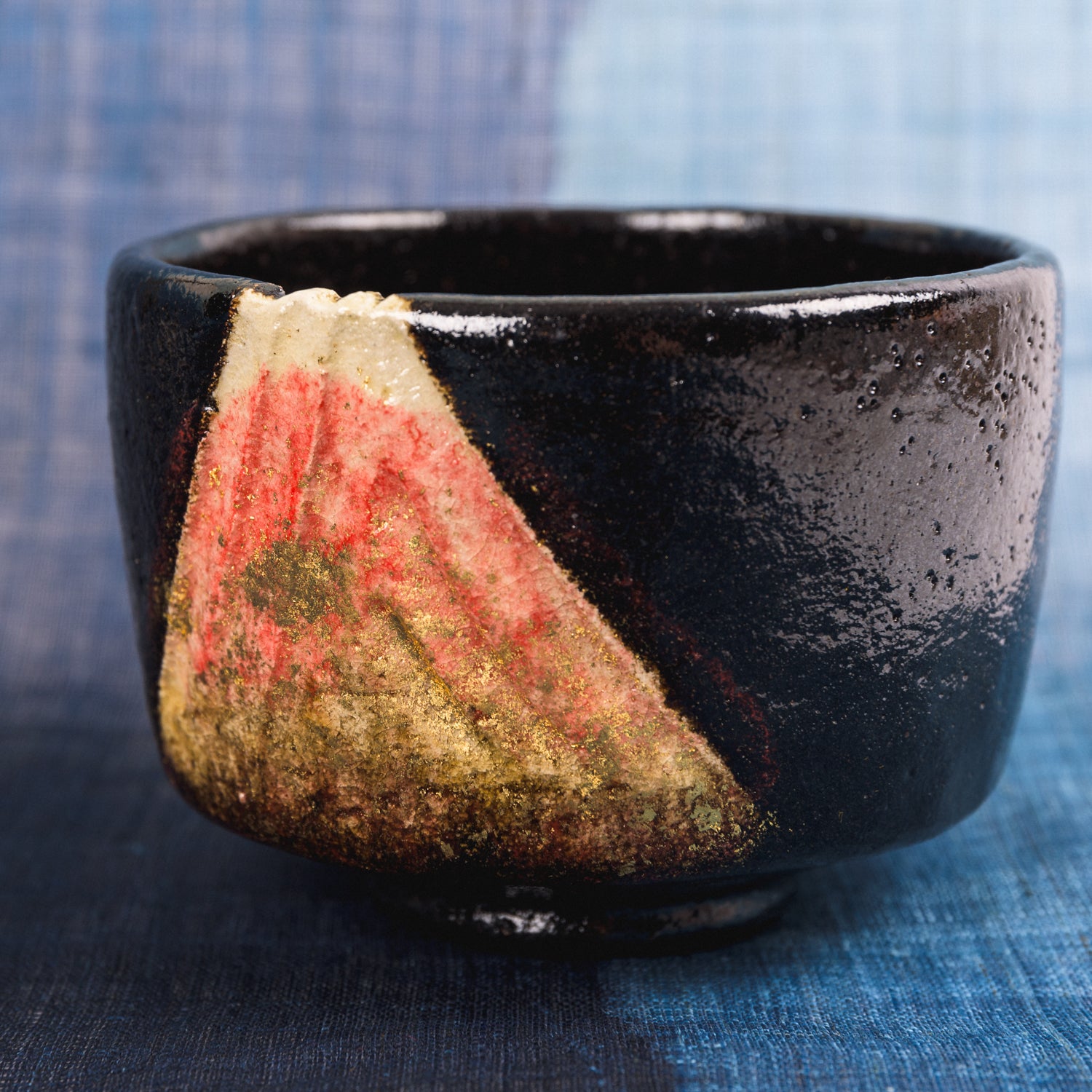 Raku Matcha Bowl - Mt Fuji