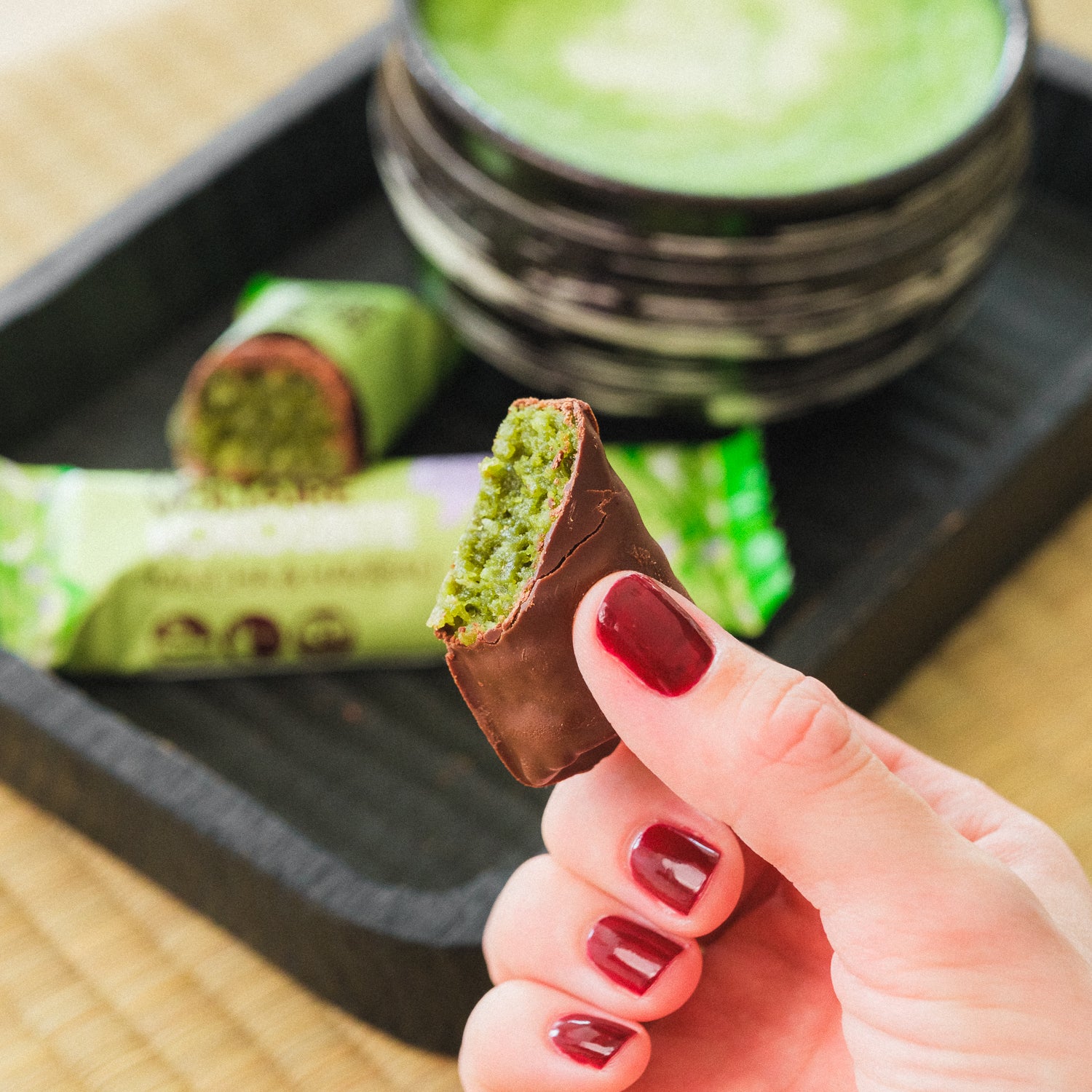 Kokosbite – Matcha & Havssalt
