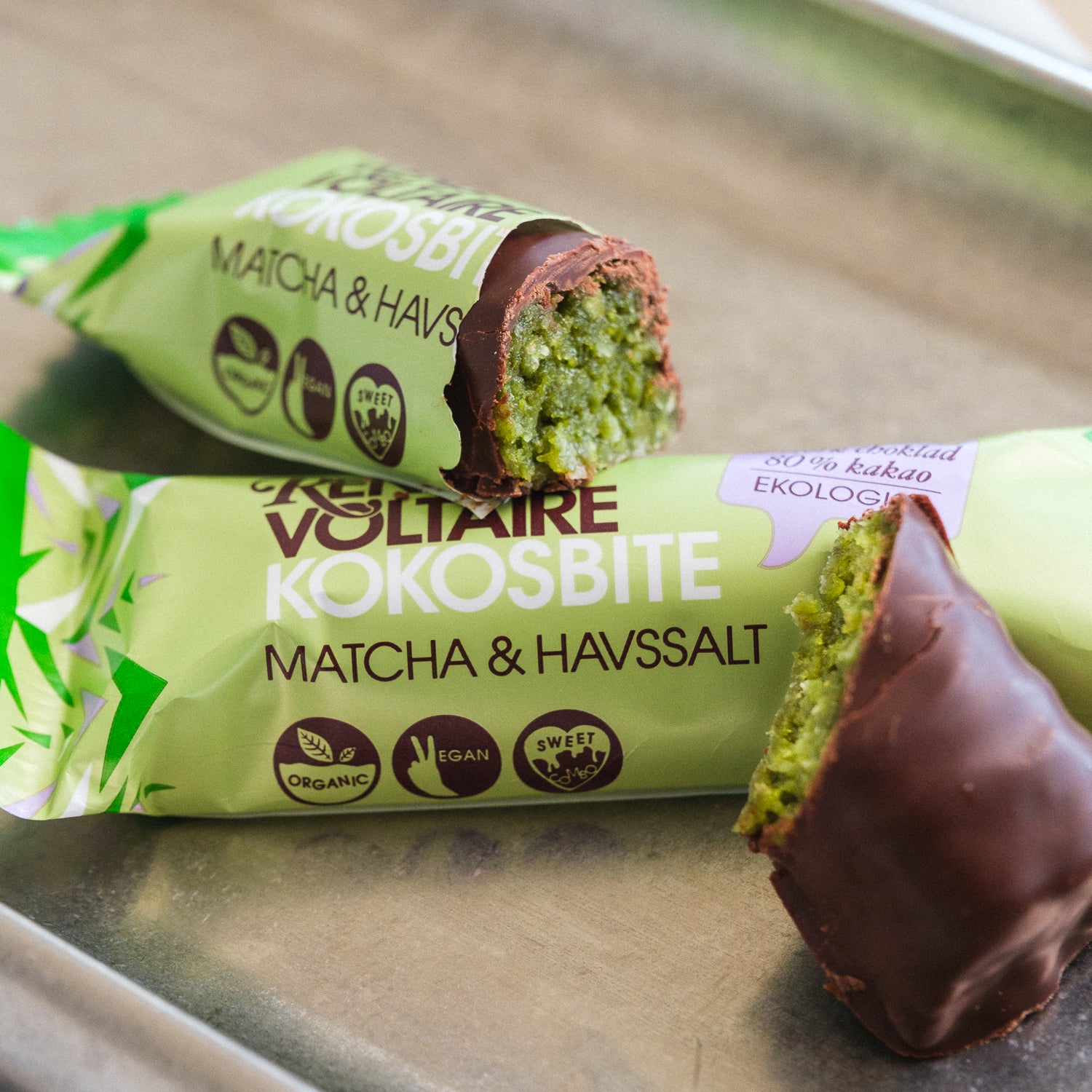 Kokosbite – Matcha & Havssalt