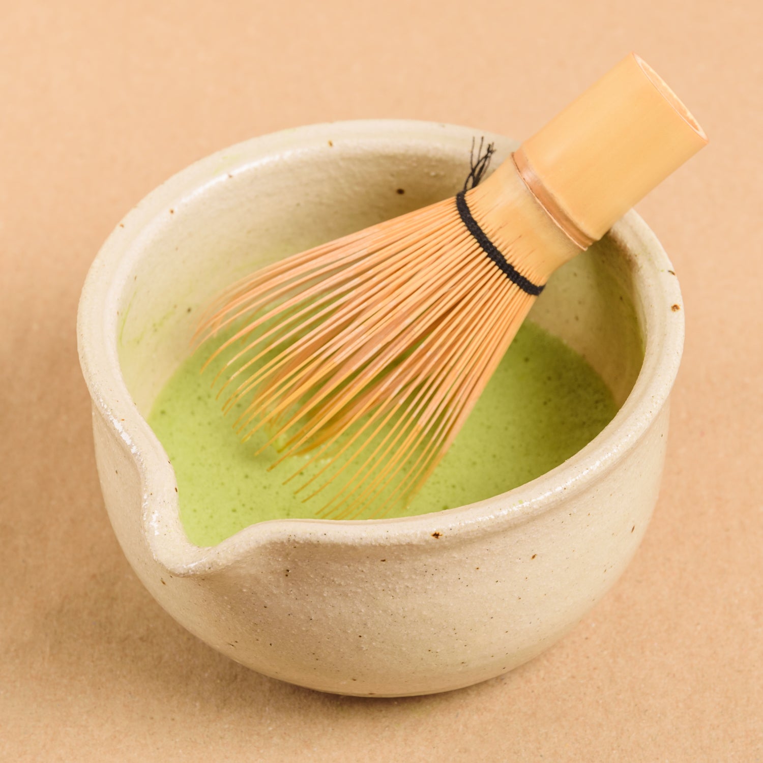 Matcha bowl with spout – Osprey Studio Katakuchi Beige